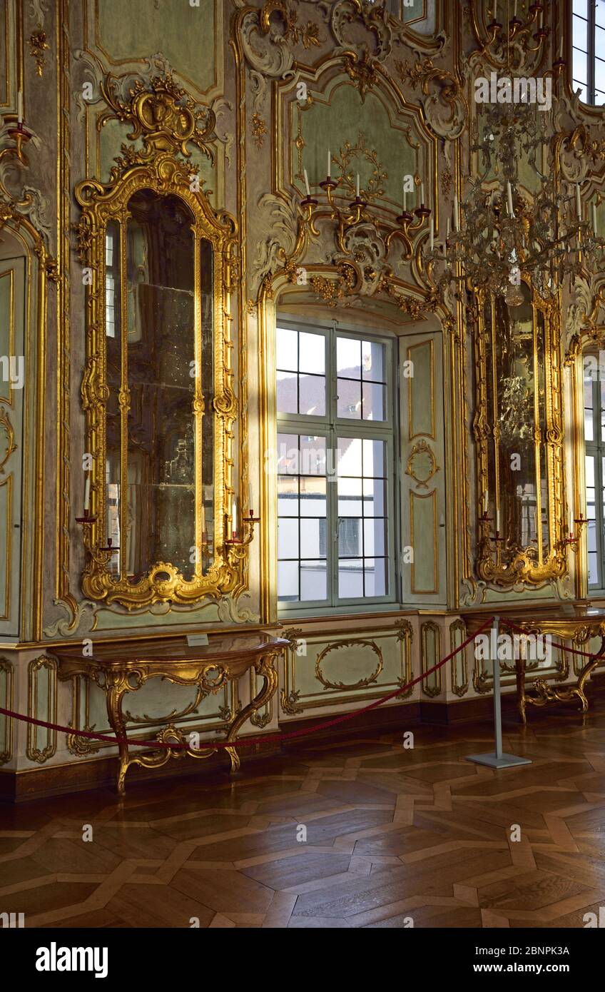 Europa, Germania, Baviera, Svevia, Augusta, Schaetzler-Palais, stile rococo, costruito dal 1765 al 1770, Großer Festsaal, Spiegel, Foto Stock