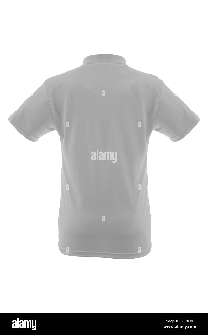 Mockup di un modello di un uomo t-shirt a colori su sfondo bianco Foto Stock