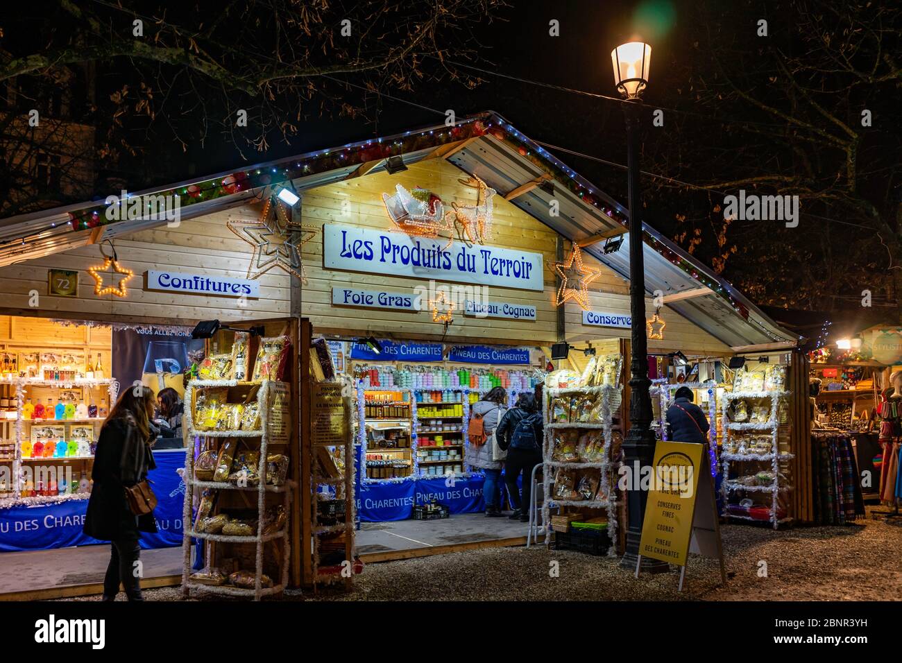 Grand Marche de Noel, mercato di Natale di Bordeaux in Francia. Foto Stock
