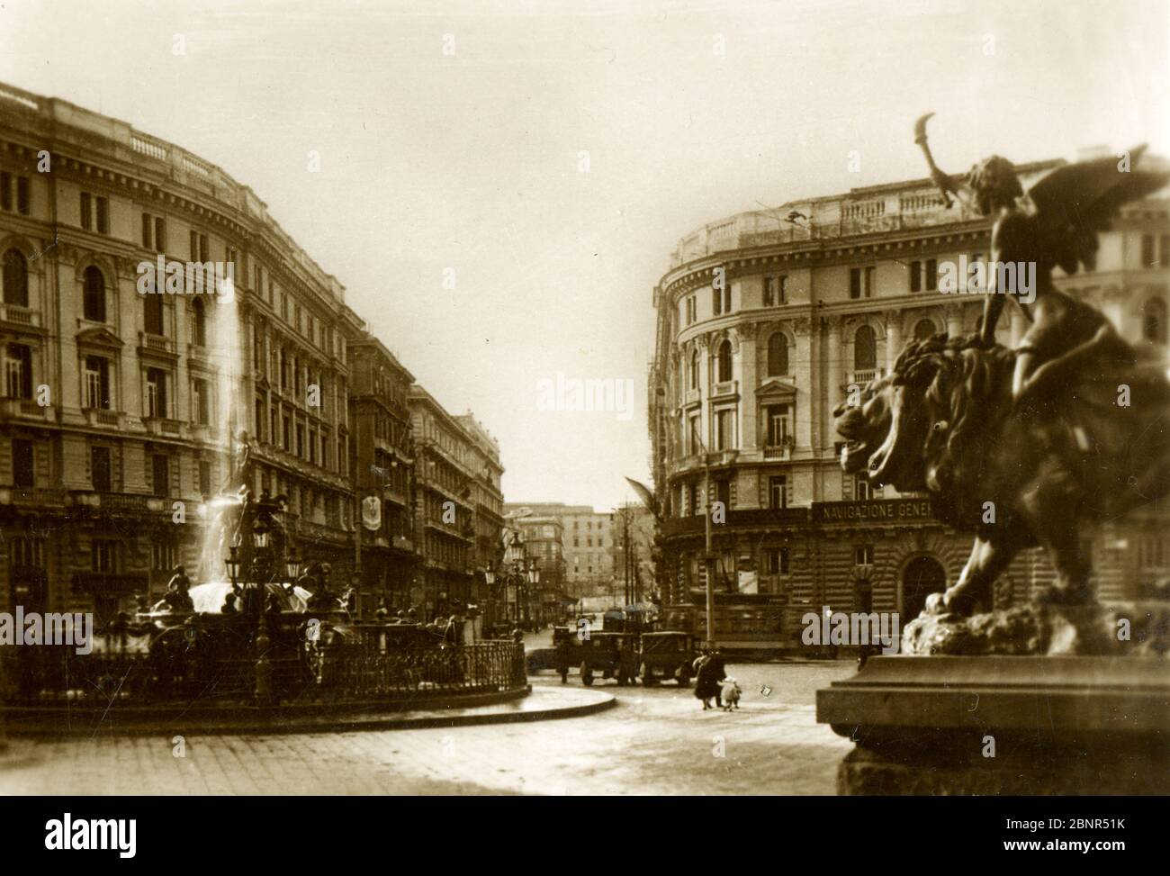 Immagine storica di Via Medina, Napoli, Italia Foto Stock
