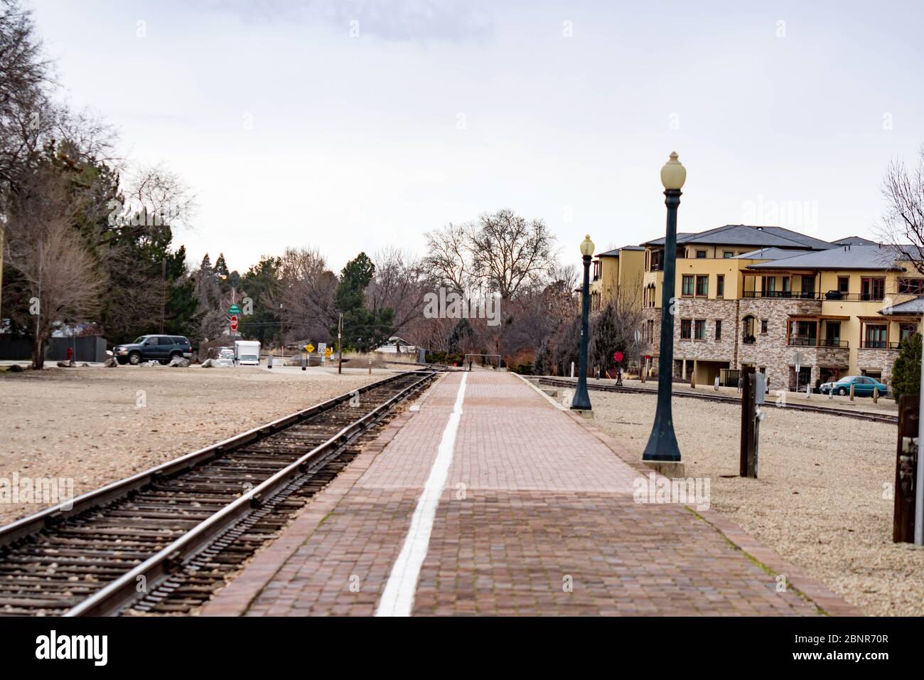 Ferrovia a Boise Train Depot, Boise Idaho USA, 30 marzo 2020 Foto Stock