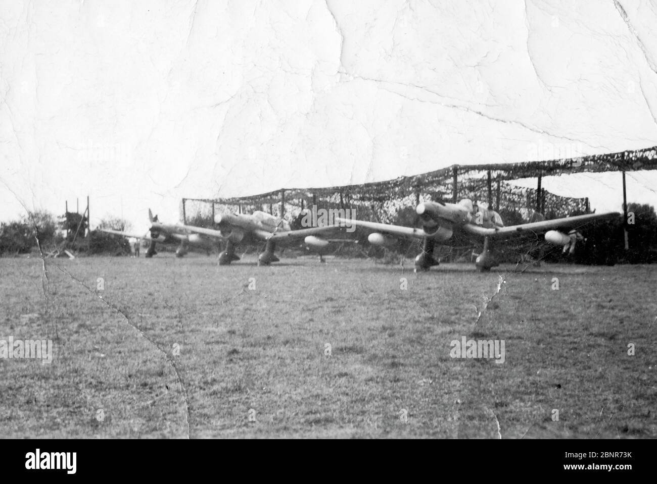 Era della seconda guerra mondiale - foto di Junkers Ju 87 - Stuka aereo tedesco di bombardiere, probabilmente in Francia - 1940-44 Foto Stock