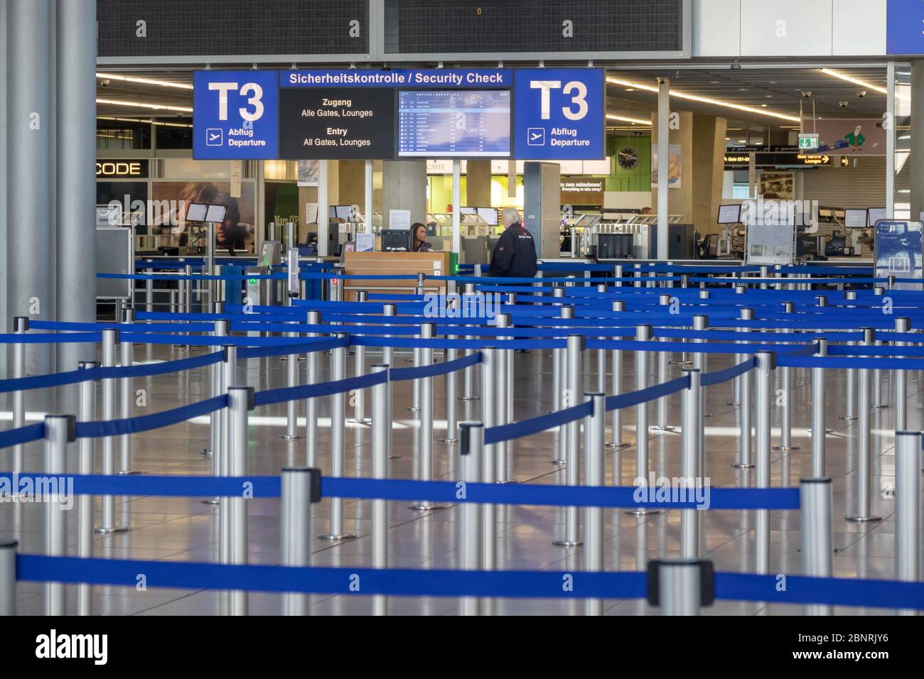 Germania, Baden-Wuerttemberg, Aeroporto di Stoccarda, nessun traffico pubblico a causa della crisi della corona Foto Stock