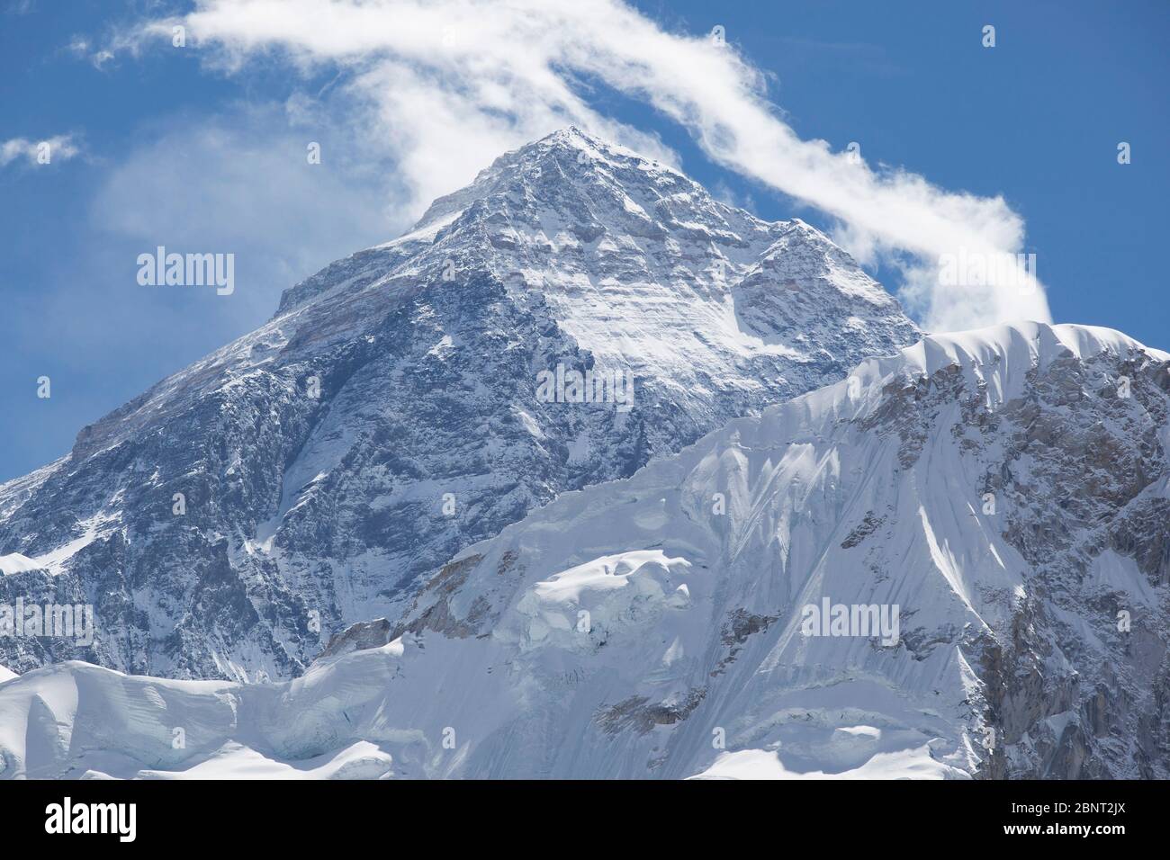 Monte Everest. Montagna più alta del mondo 8848 metri. Catena montuosa dell' Himalaya. Nepal Foto stock - Alamy