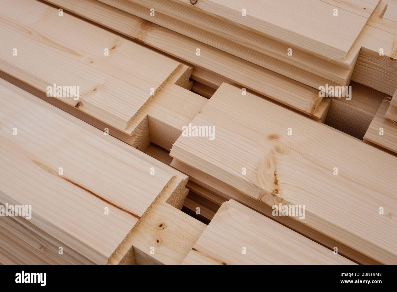 legno per costruzioni, travi - Foto Stock