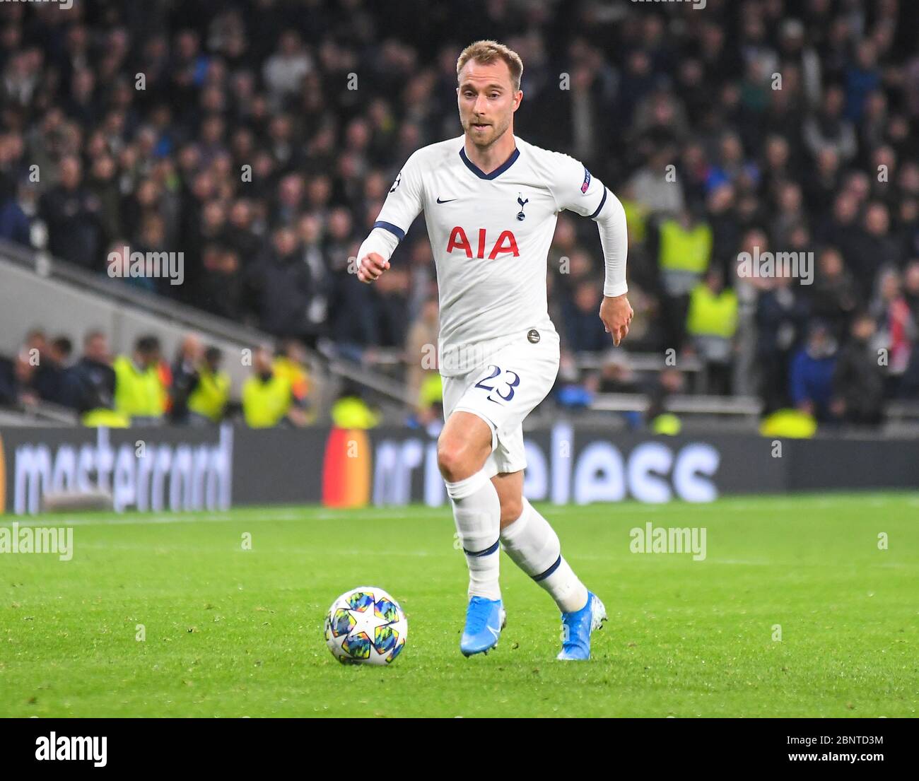 LONDRA, INGHILTERRA - 1 OTTOBRE 2019: Christian Eriksen di Tottenham ha ritratto durante la partita del Gruppo B della UEFA Champions League 2019/20 tra il Tottenham Hotspur FC (Inghilterra) e il Bayern Munchen (Germania) allo Stadio Tottenham Hotspur. Foto Stock