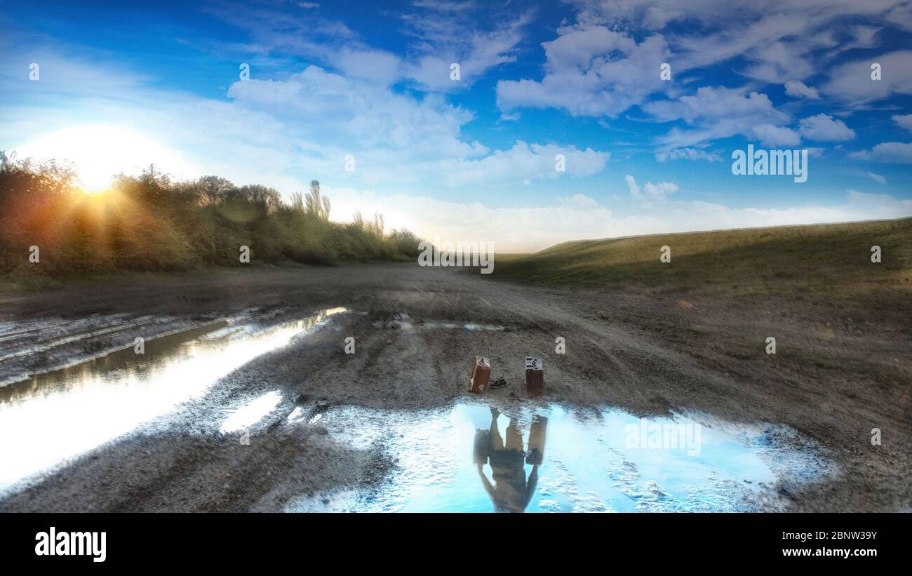 ombre e paesaggi Foto Stock