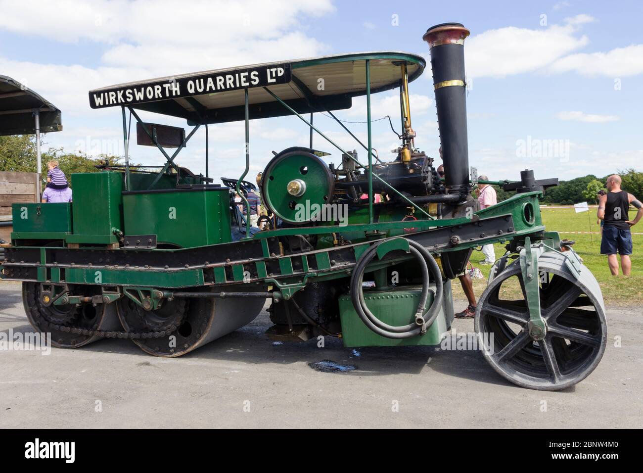 Rullo a vapore in tandem Robey, precedentemente di proprietà di Wirksworth Cquarries Ltd Foto Stock