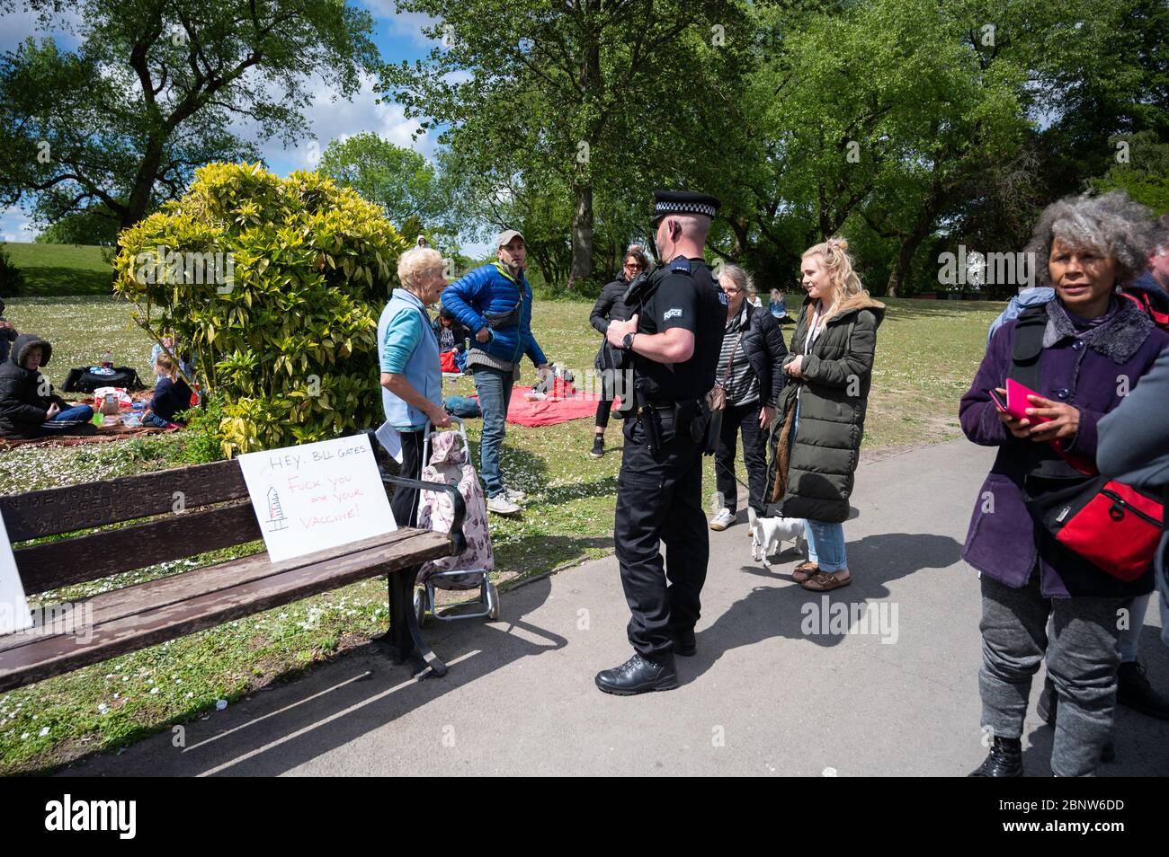 Platt Fields UK Freedom Movement protesta Foto Stock
