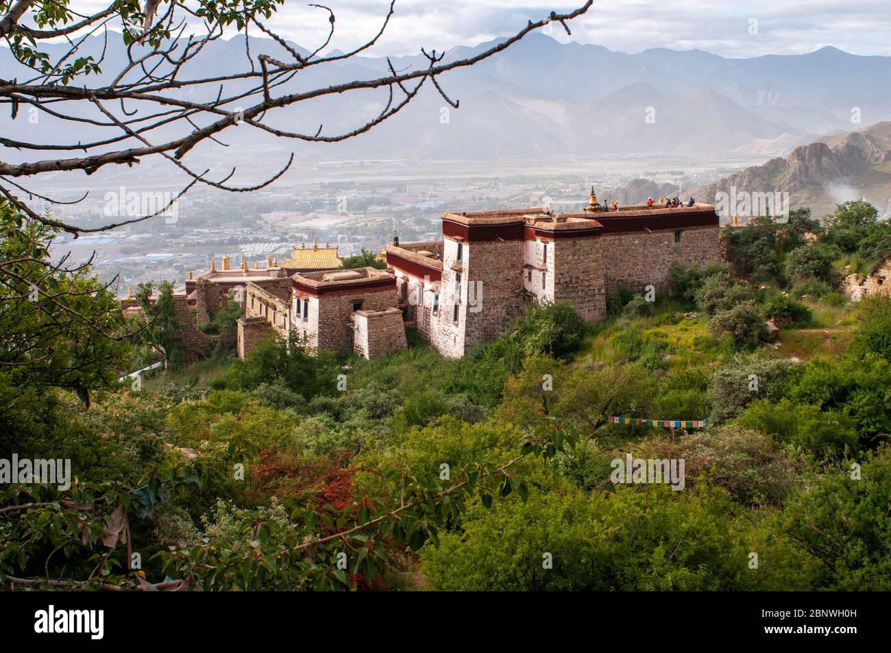 Monastero di Lhasa Drepung nel Tibet di Lhasa Cina Foto Stock