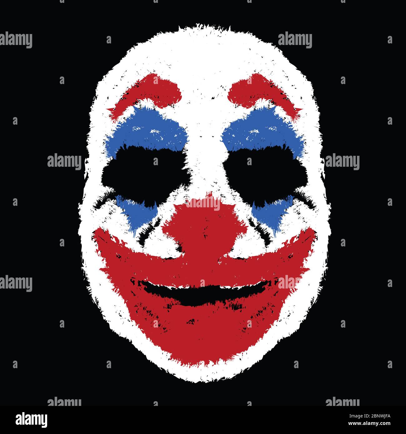 Joker Illustration Grunge sfondo. t-shirt grafica, stampa, poster, banner, slogan, flyer e cartolina per 2019. Foto Stock