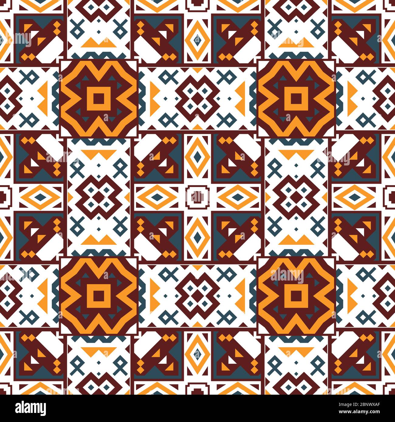 Geometric Ethnic orientale senza giunture tradizionale Design per sfondo, tappeto, carta da parati, abbigliamento, confezionamento, Batik, tessuto e tessuto. Foto Stock