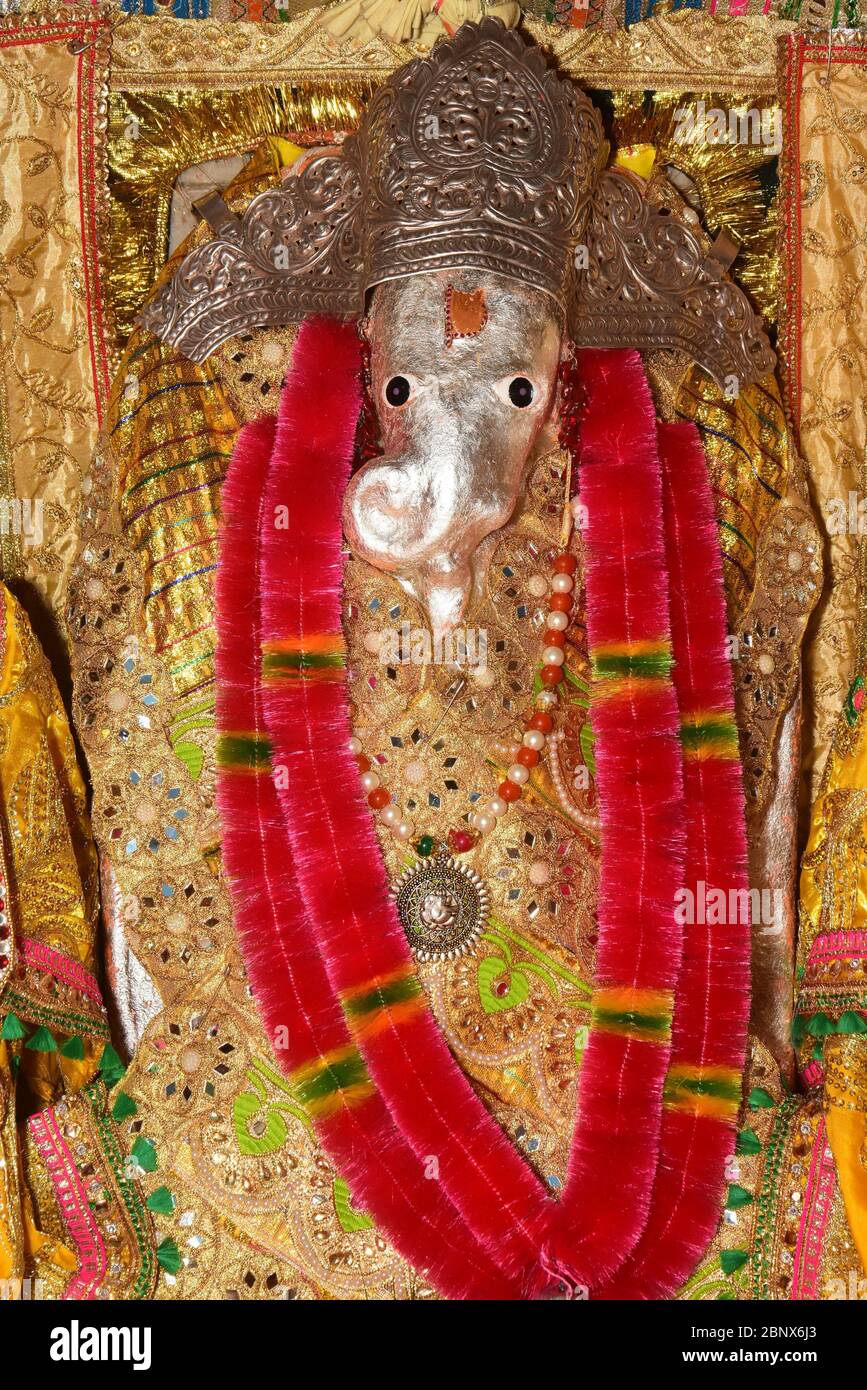 Famoso tempio di Ganesh Garh del Rajasthan Foto Stock