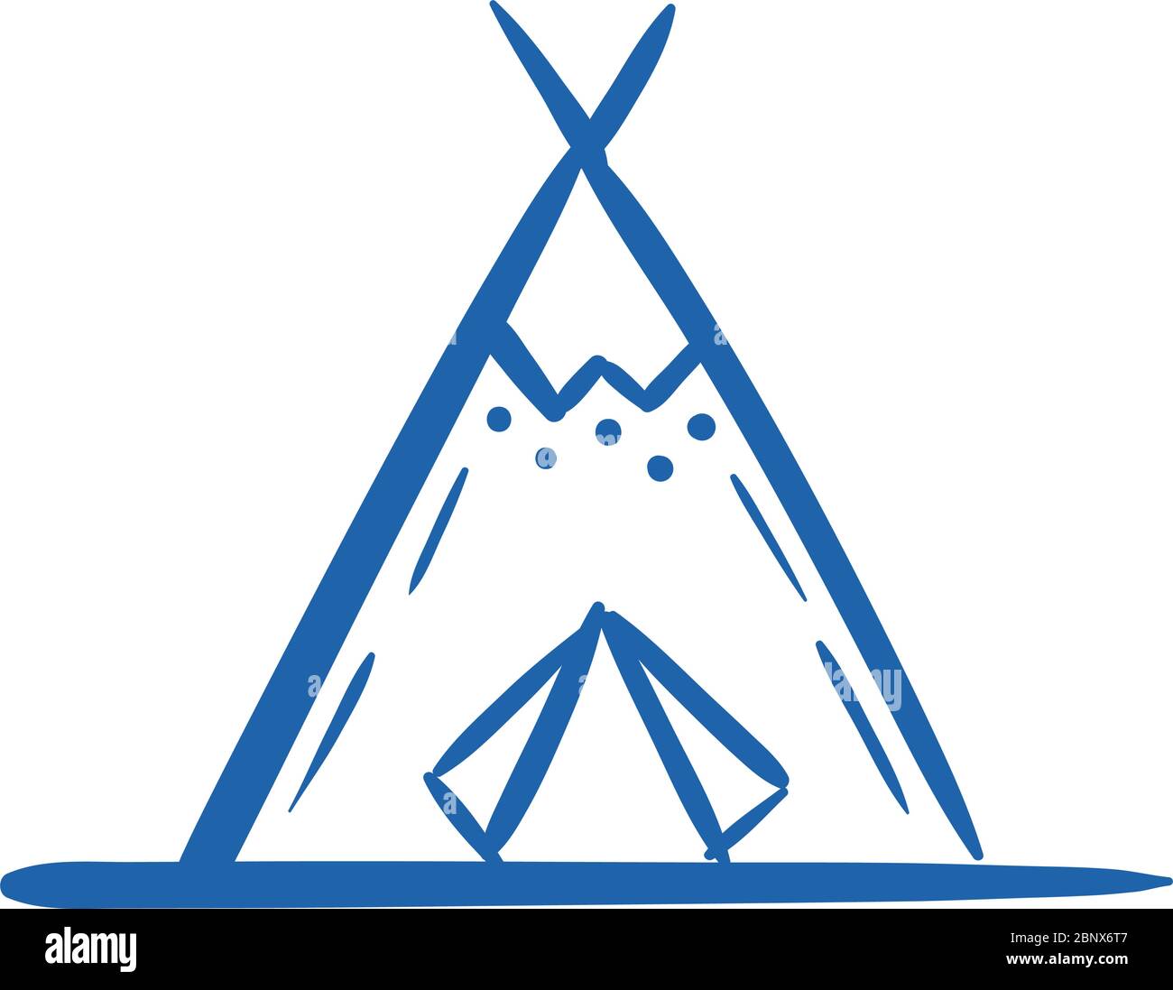 icona indiana di stile disegno a mano canadese tenda Immagine e Vettoriale  - Alamy