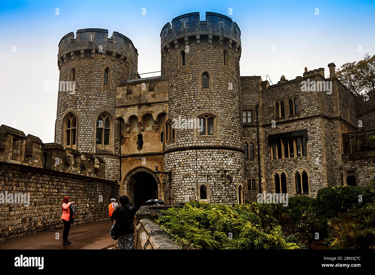 Norman Gate al Castello di Windsor, Inghilterra Foto Stock