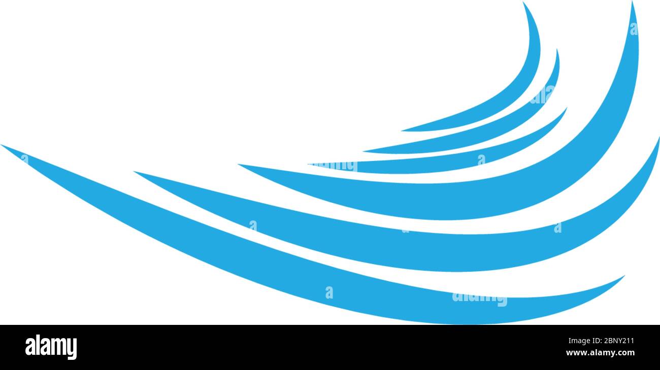 Illustrazione dell'icona del concetto di logo Wave Illustrazione Vettoriale