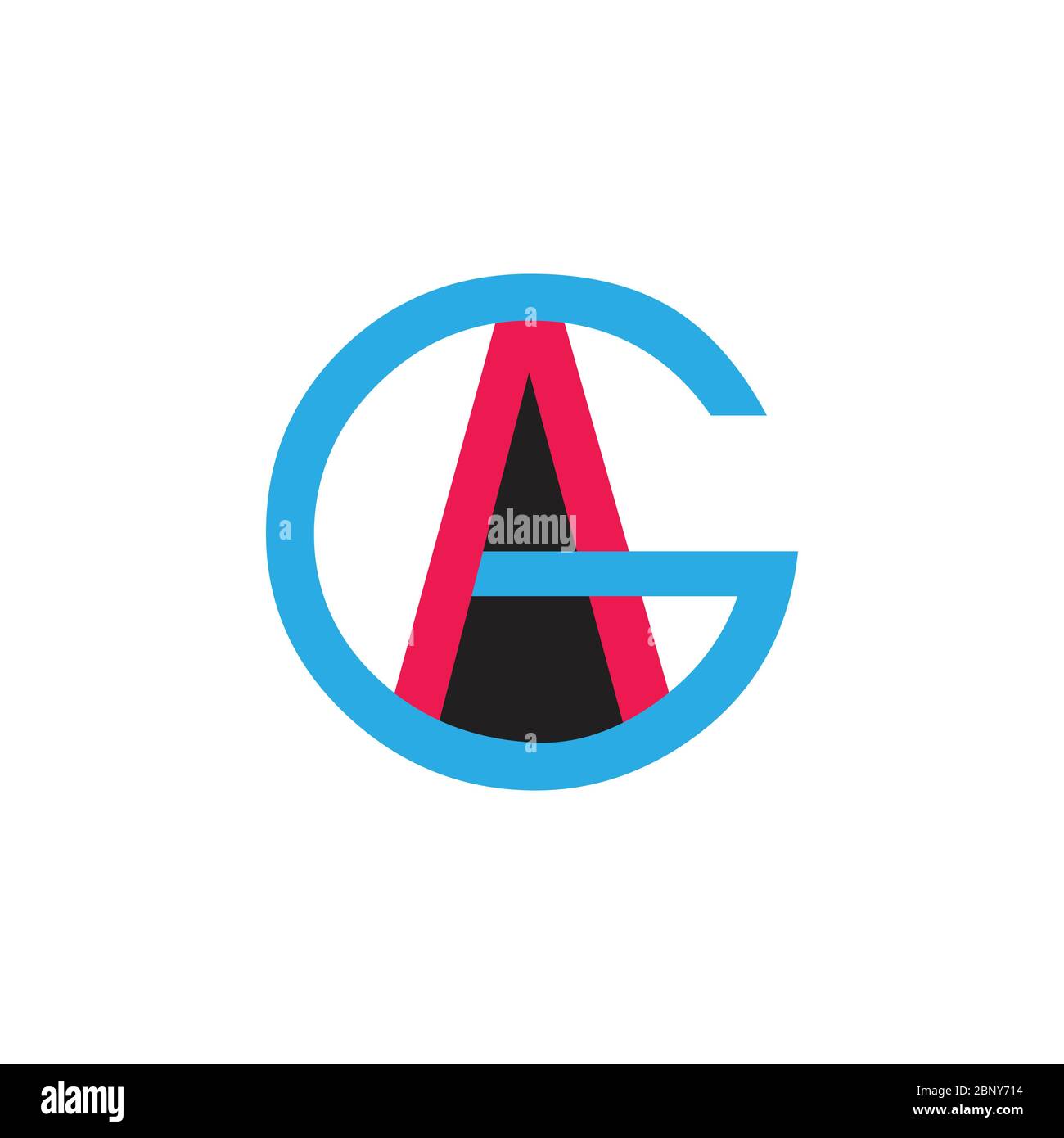 letters ag semplice vettore logo Illustrazione Vettoriale