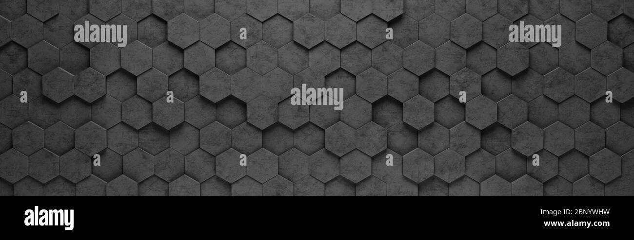 Stili esagonali sfondo ripetizione 3D Foto Stock