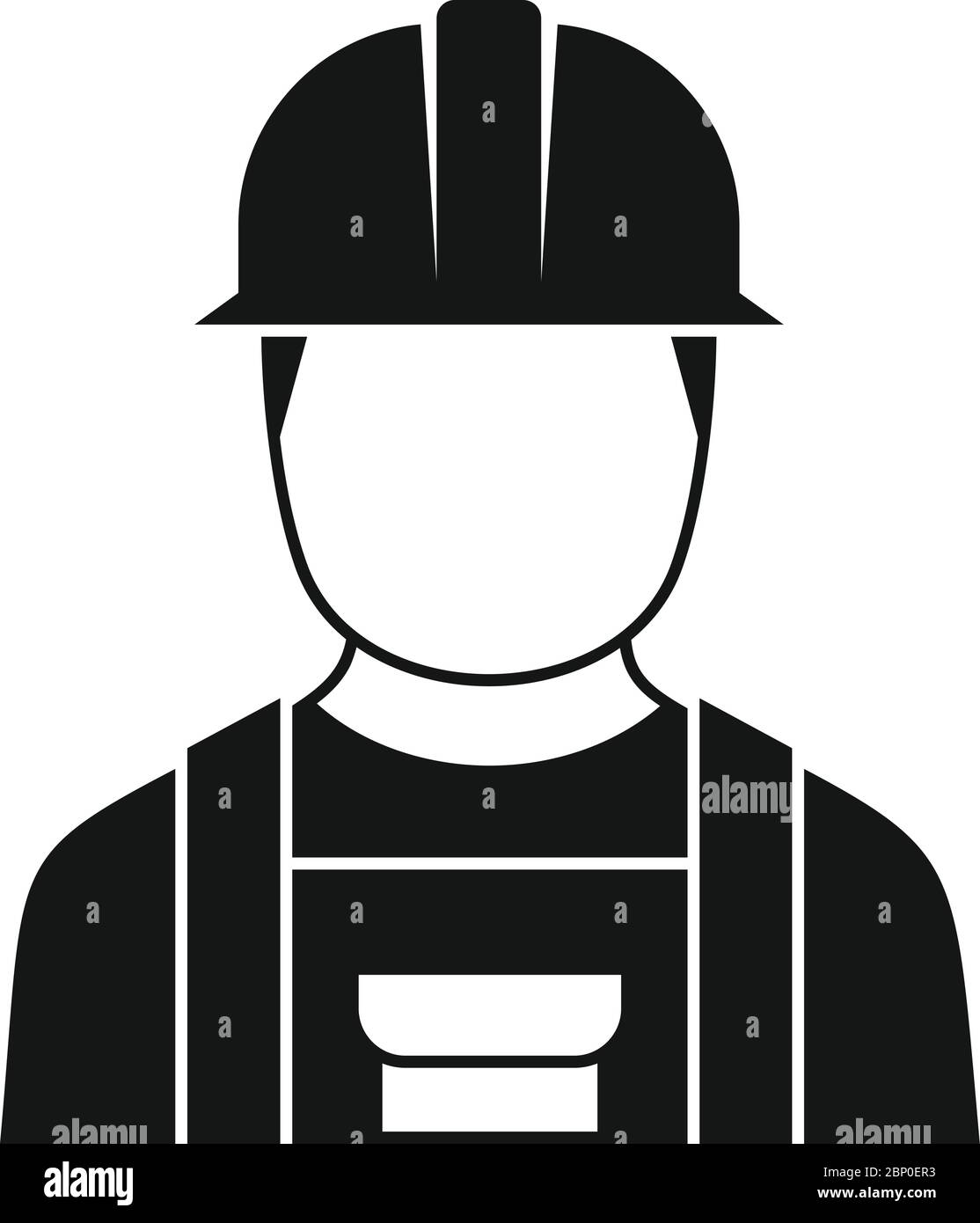 Icona uomo elettricista. Semplice illustrazione dell'icona vettoriale uomo elettricista per il web design isolato su sfondo bianco Illustrazione Vettoriale