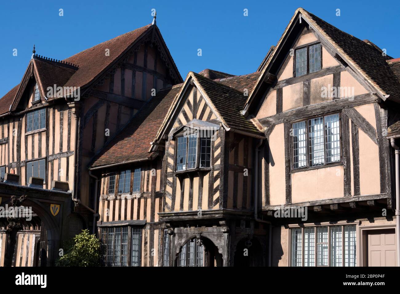 Lord Leycester Hospital, Warwick, Warwickshire, Regno Unito Foto Stock