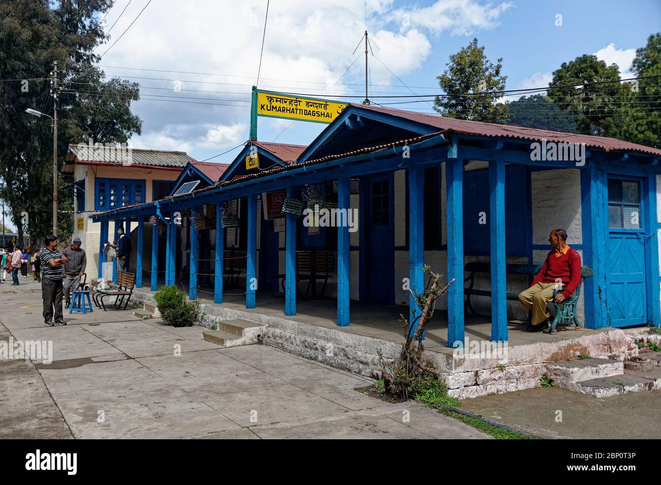 Kumarhattidagshai una vecchia stazione ferroviaria di Himachal Pradesh Foto Stock