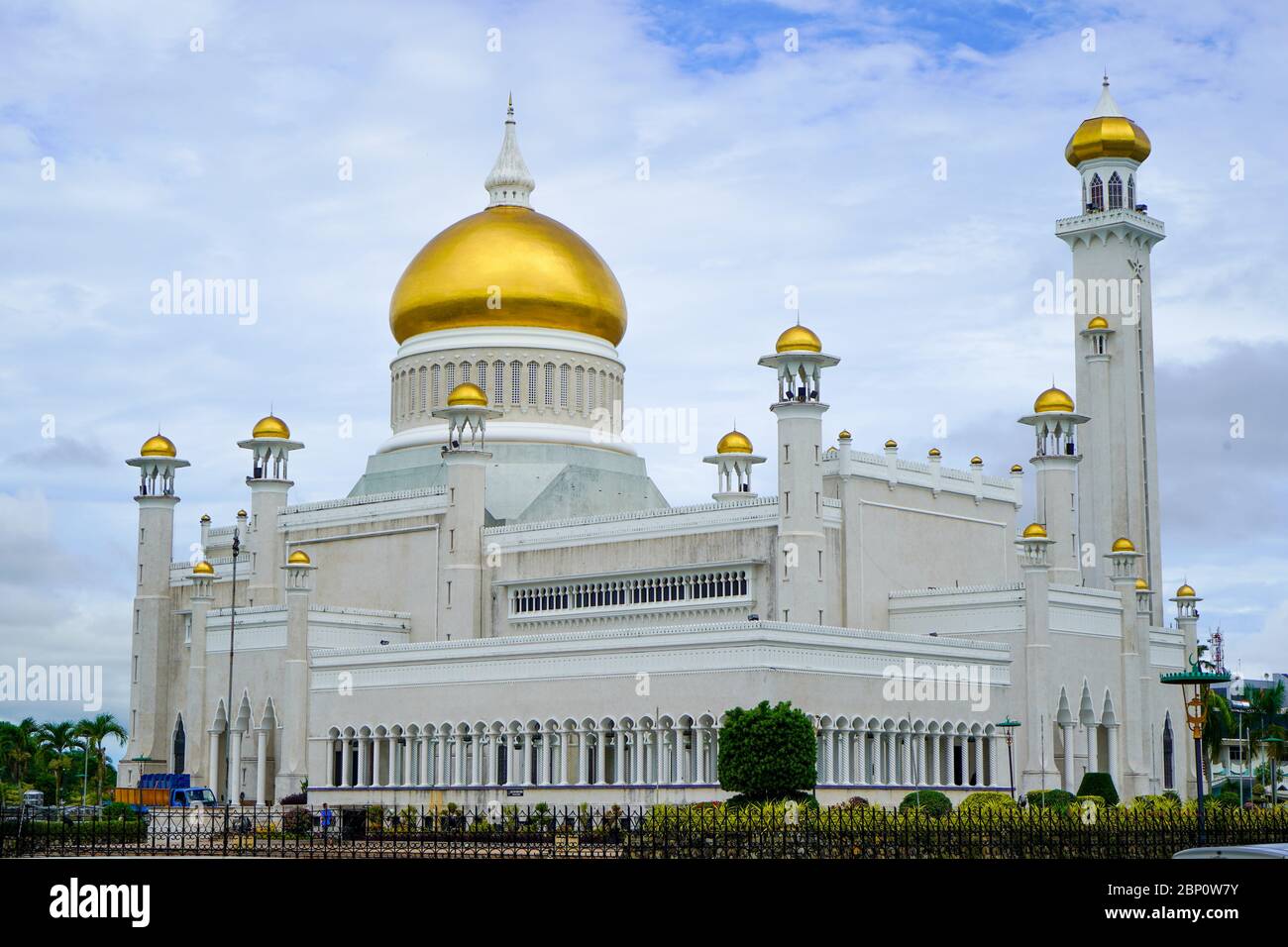 Omar Ali Saifuddien Moschea, Bandar seri Begawan: Sulla più famosa attrazione turistica islamica in Asia Foto Stock