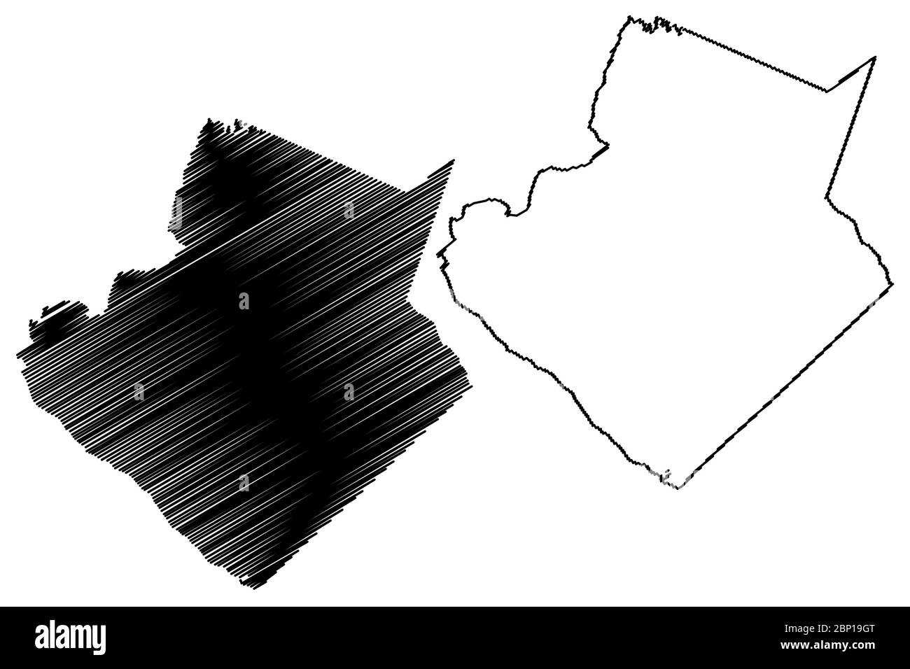 Gwinnett County, Georgia (Stati Uniti, Stati Uniti d'America, Stati Uniti, Stati Uniti, Stati Uniti) mappa illustrazione vettoriale, schizzo di scarabocchio Gwinnett mappa Illustrazione Vettoriale