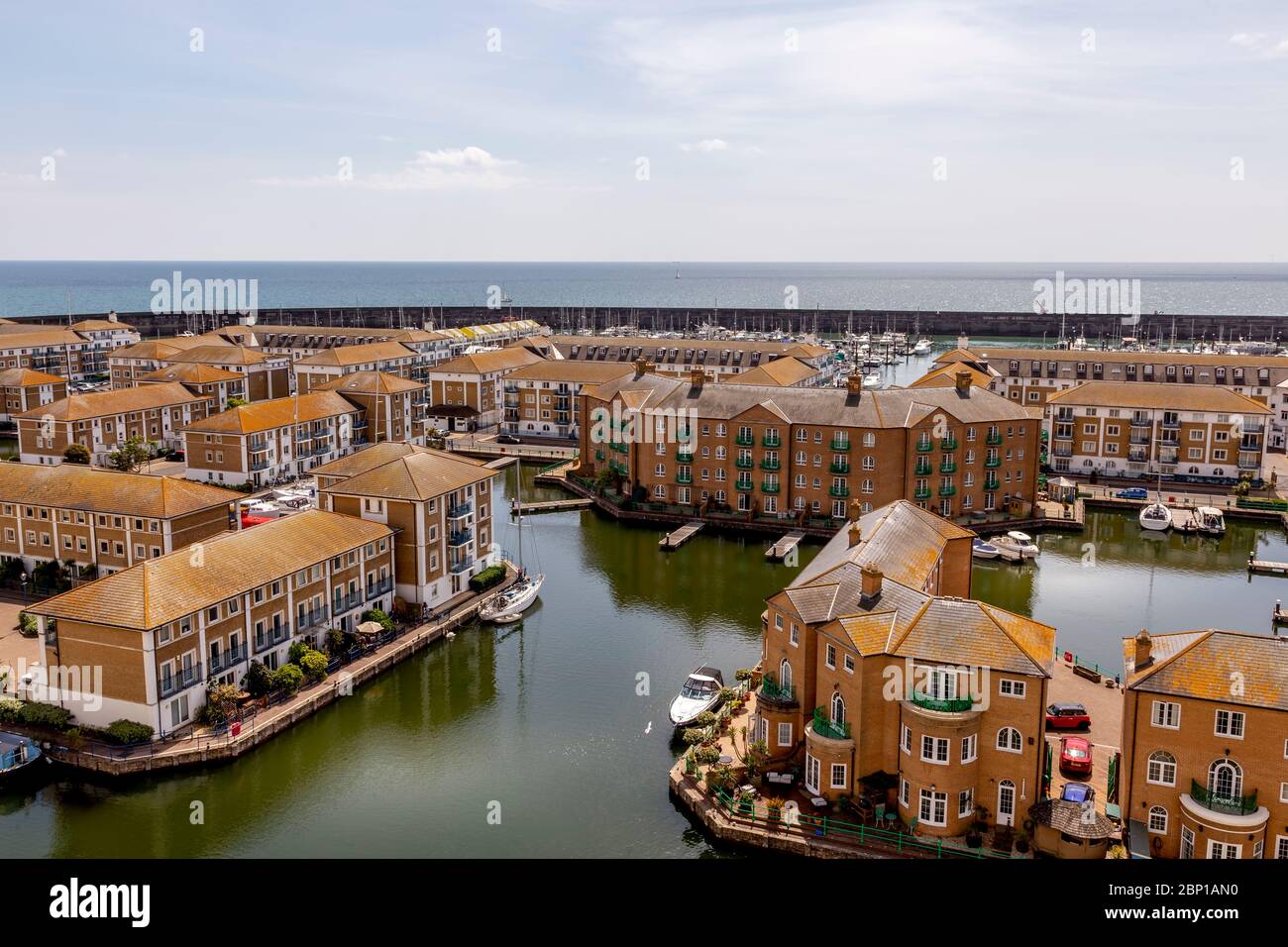 Vista del porto turistico di Brighton dall'alto Foto Stock