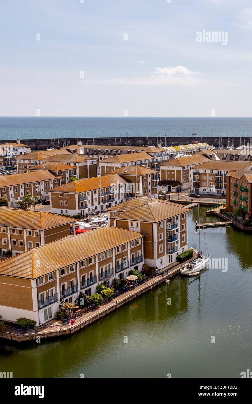 Vista del porto turistico di Brighton dall'alto Foto Stock