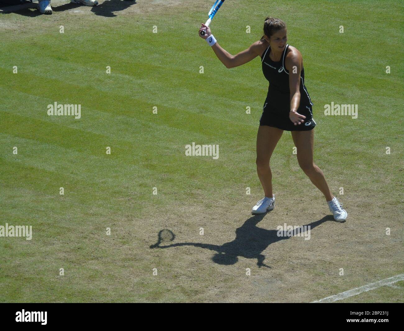 Julia Goerges, della Germania, ha giocato un match di tennis contro Petra Kvitova (Repubblica Ceca) venerdì 22 giugno 2018, Birmingham, Inghilterra, Regno Unito - Edgbaston Foto Stock