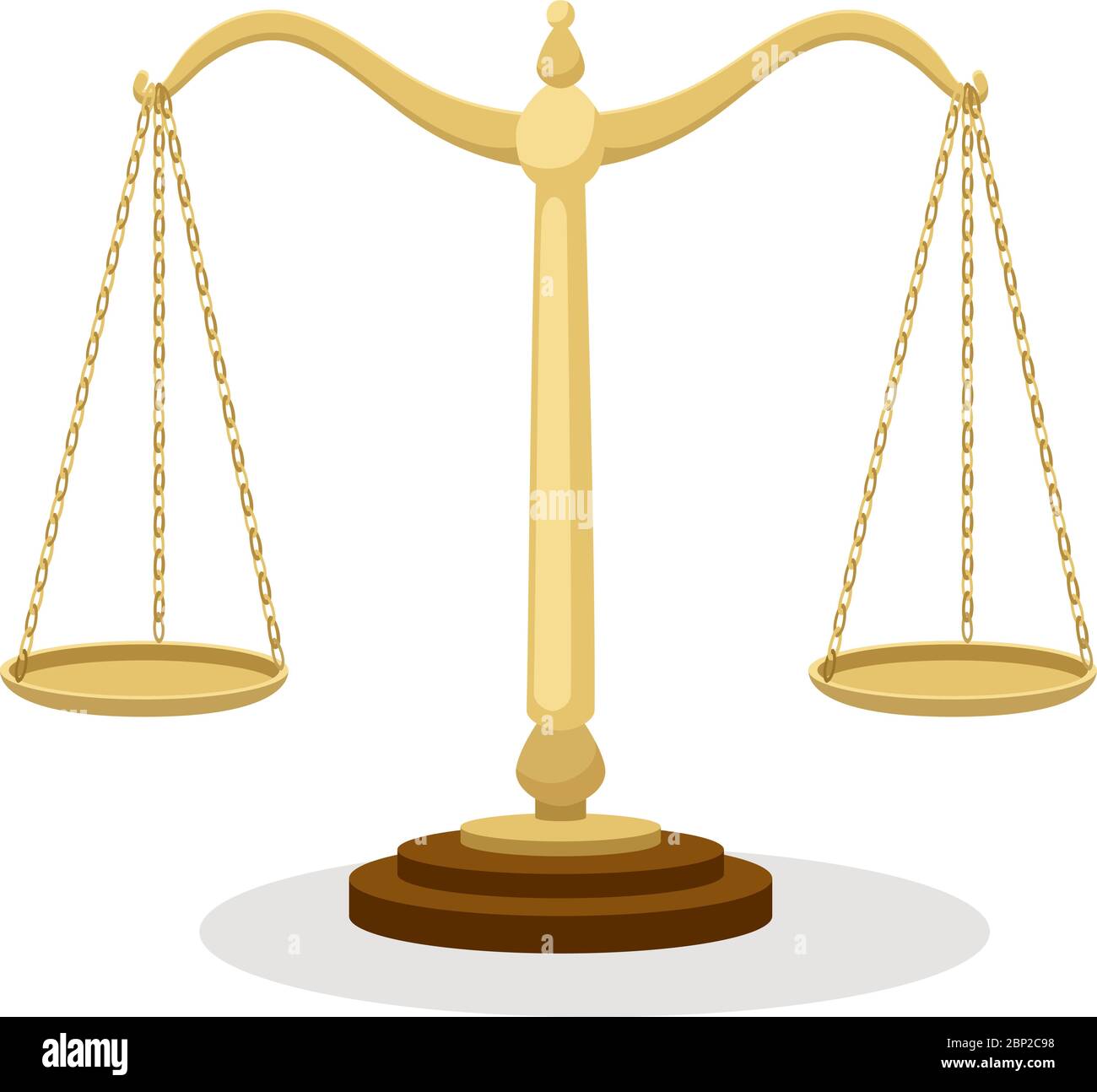 Scale di equilibrio. Bilancia giudiziale a saldo isolato su sfondo bianco,  concetto di corte cartoon illustrazione vettoriale Immagine e Vettoriale -  Alamy