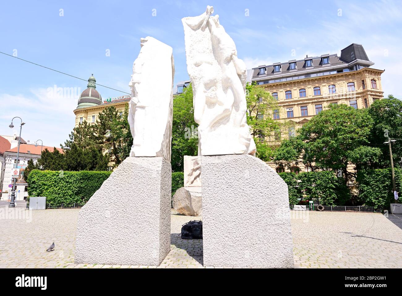 Vienna, Austria. Memoriale contro la guerra e il fascismo Foto Stock