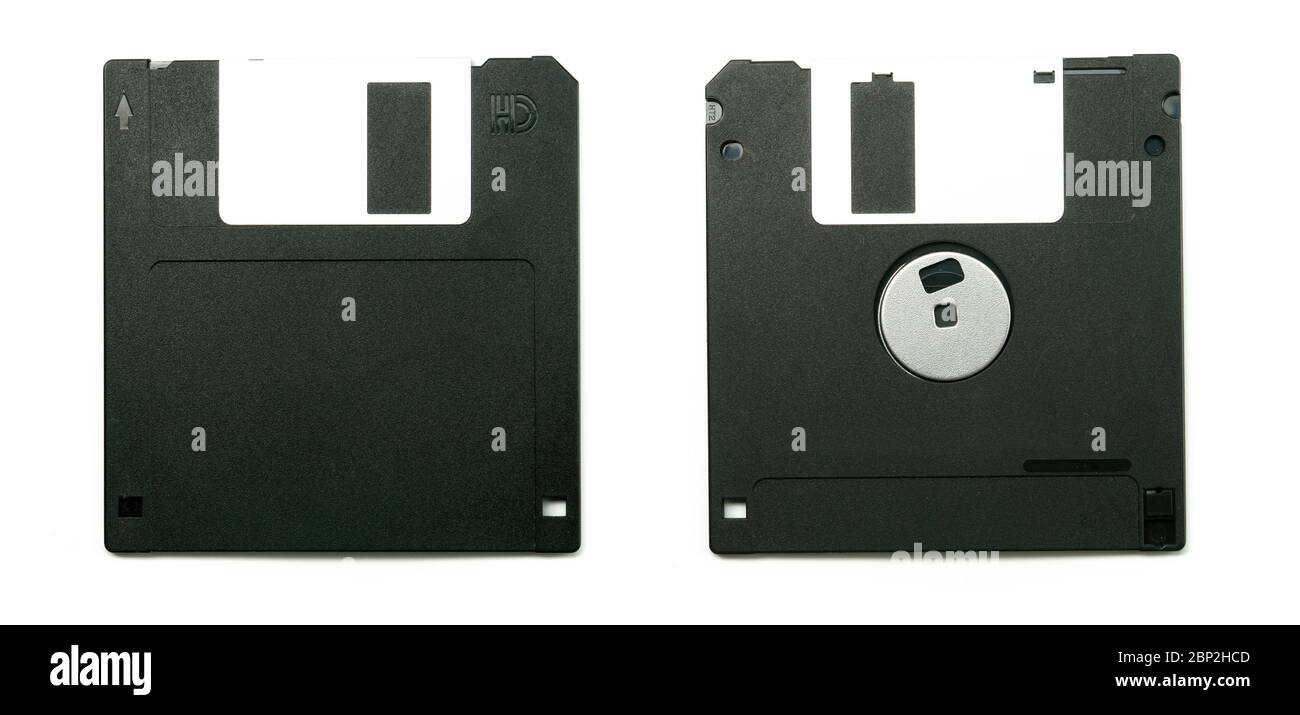 Unità floppy vintage (isolata su sfondo bianco) Foto Stock