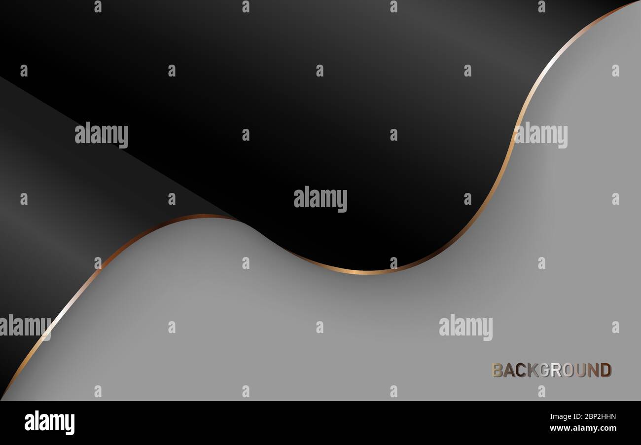 Astratto sfondo nero e oro Illustrazione Vettoriale