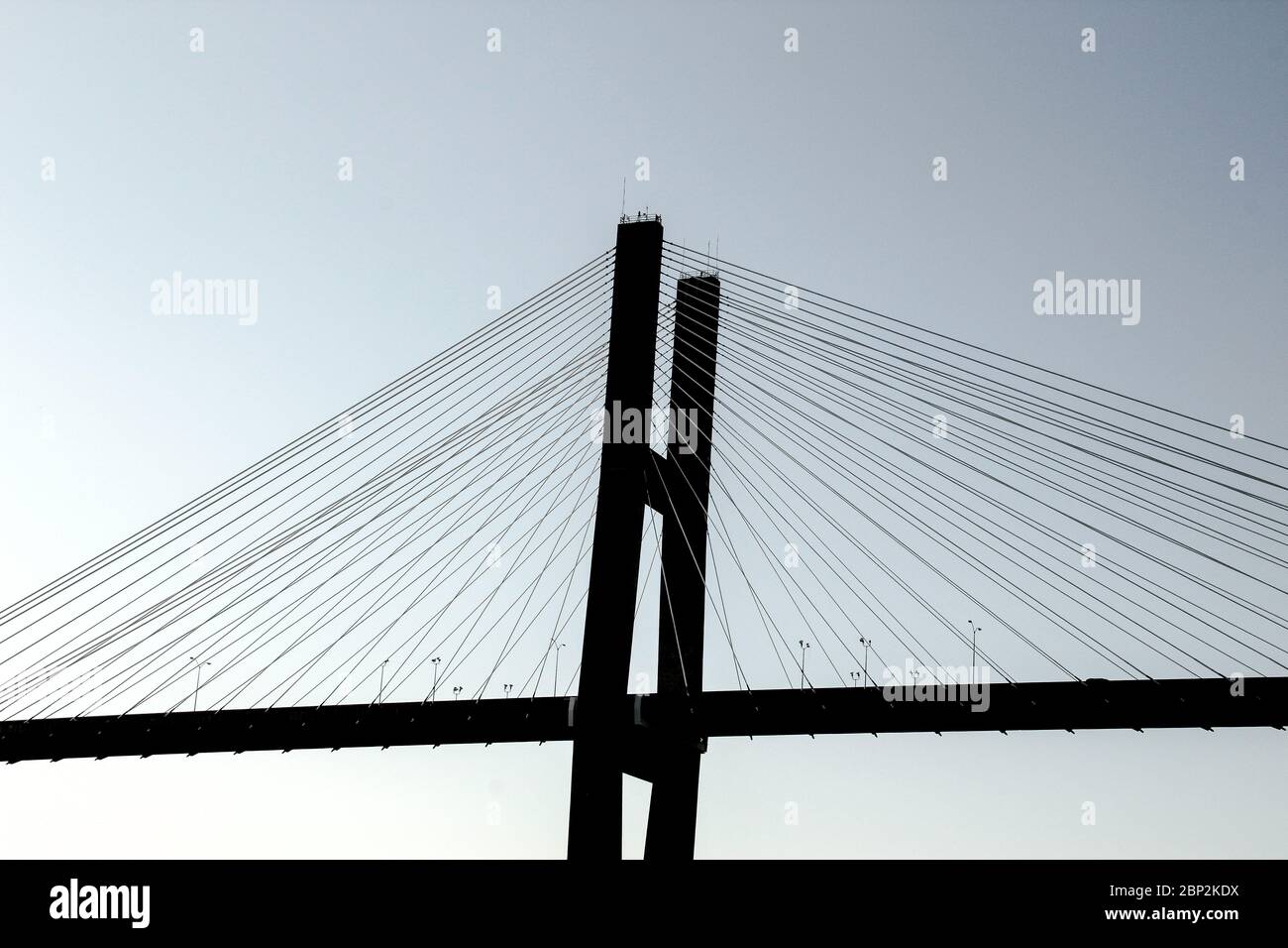 Ponte sul fiume Savannah a Savannah, Georgia Foto Stock