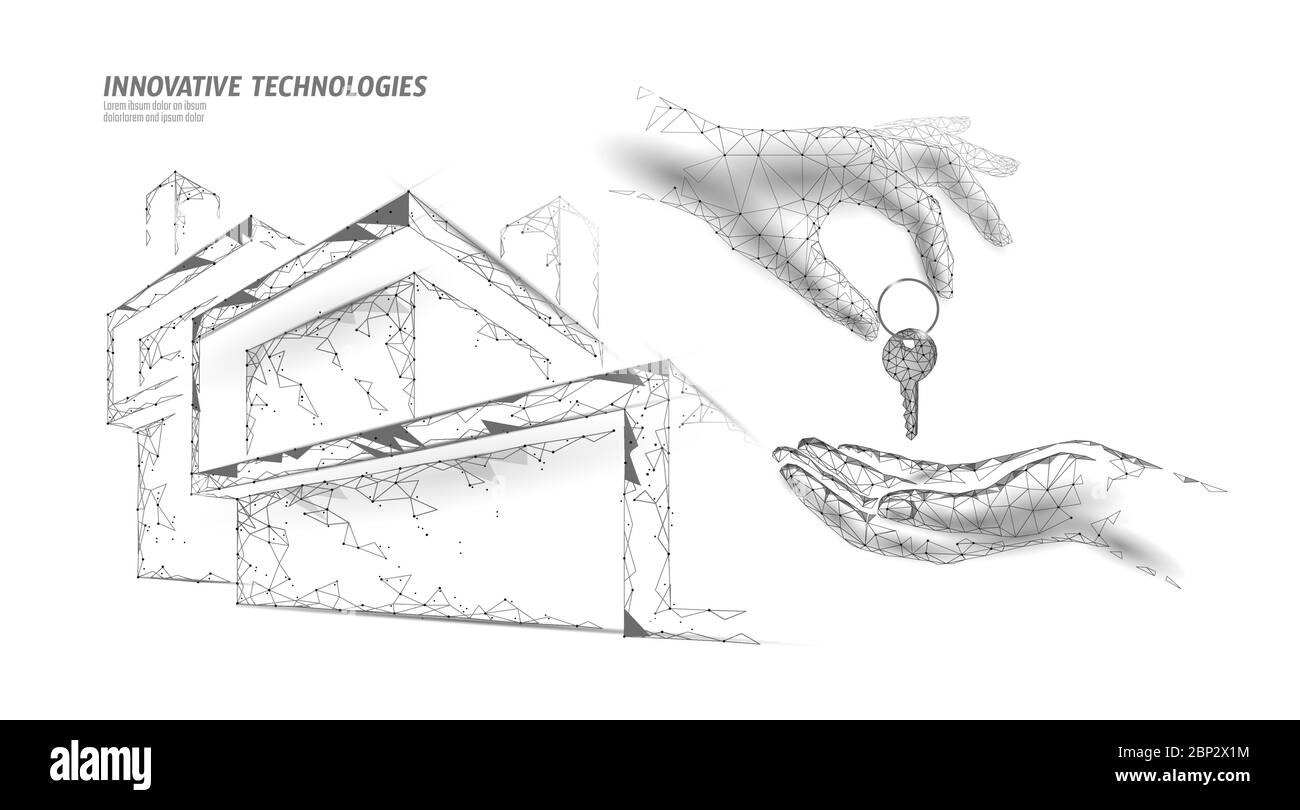 Nuovo complesso residenziale. Chiavi della porta della casa del venditore. Vendita appartamento immobiliare accesso casa. Illustrazione vettoriale del concetto di vendita Illustrazione Vettoriale