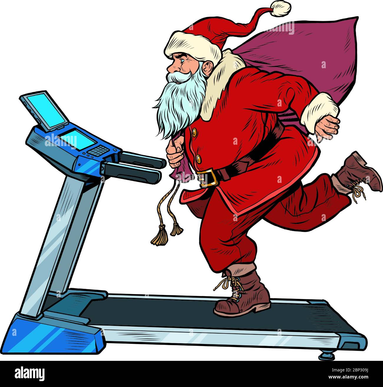 tapis roulant, attrezzature sportive per allenamenti. sala fitness Illustrazione Vettoriale