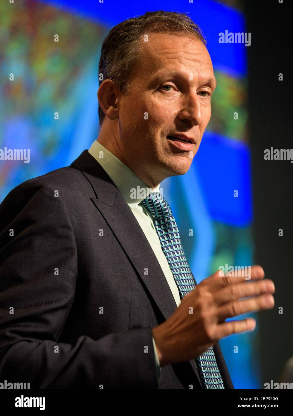 Il 1° agosto 2019, la NASA ha ospitato la Earth Science Applications Showcase del 2019, dove studenti e professionisti hanno presentato la loro ricerca sulla scienza della Terra come parte del programma nazionale DI SVILUPPO, promuovendo la ricerca, il tutoraggio e l'applicazione di scoperte scientifiche. Foto Stock