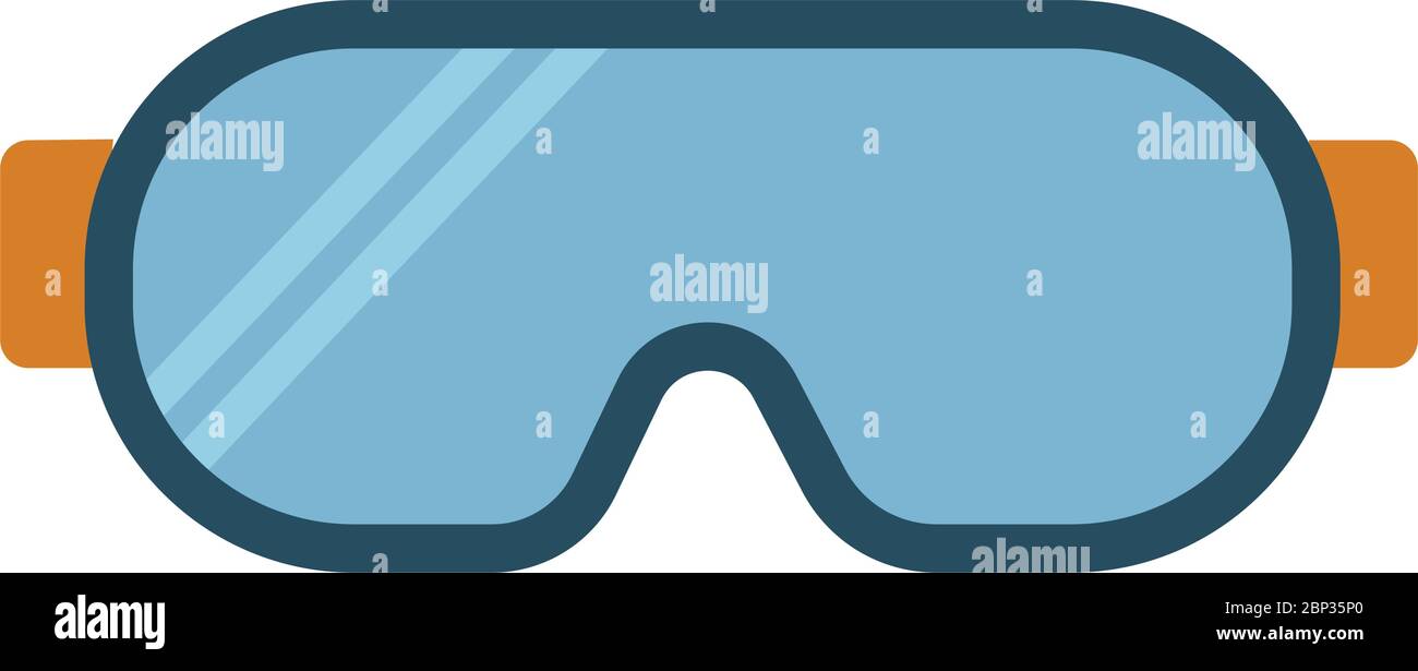 Occhiali di sicurezza icona vettore semplice linea illustrazione occhiali di sicurezza design Illustrazione Vettoriale