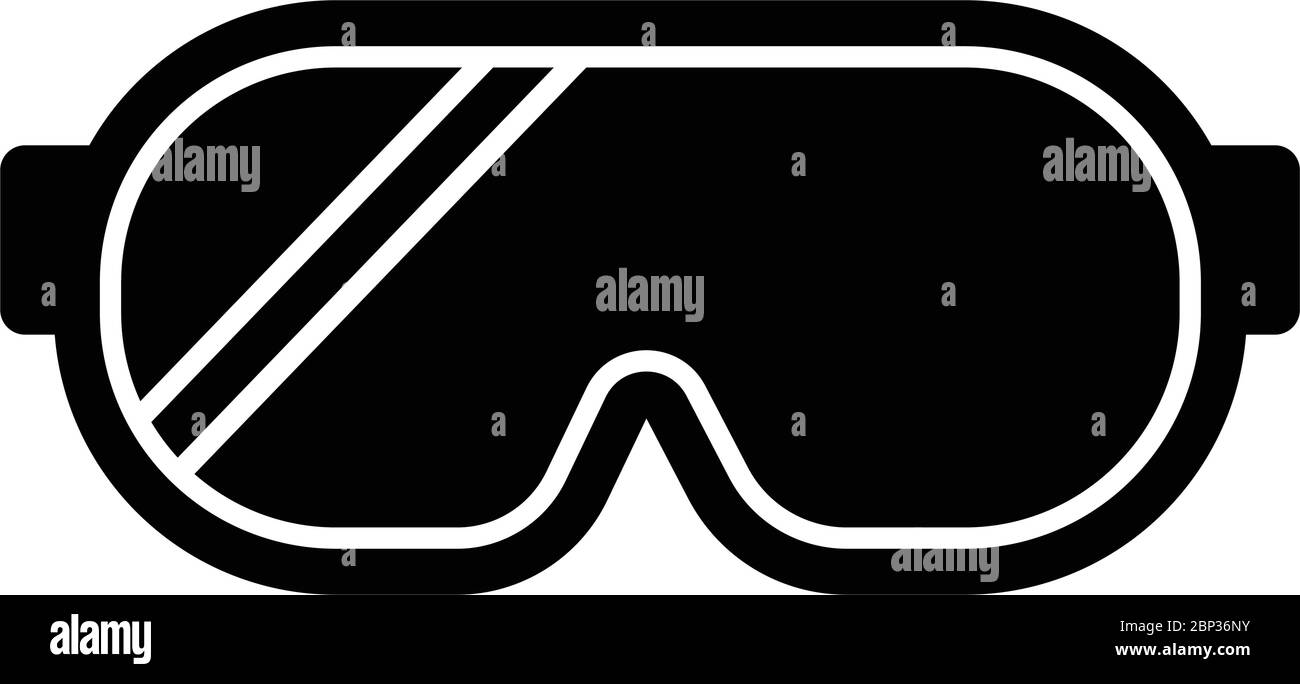 Occhiali di sicurezza icona vettore semplice linea illustrazione occhiali di sicurezza design Illustrazione Vettoriale