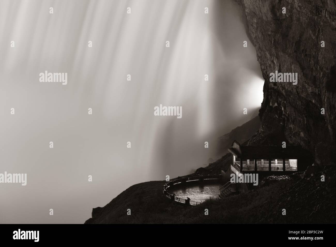 Cascate del Niagara di notte come il famoso paesaggio naturale in Canada Foto Stock