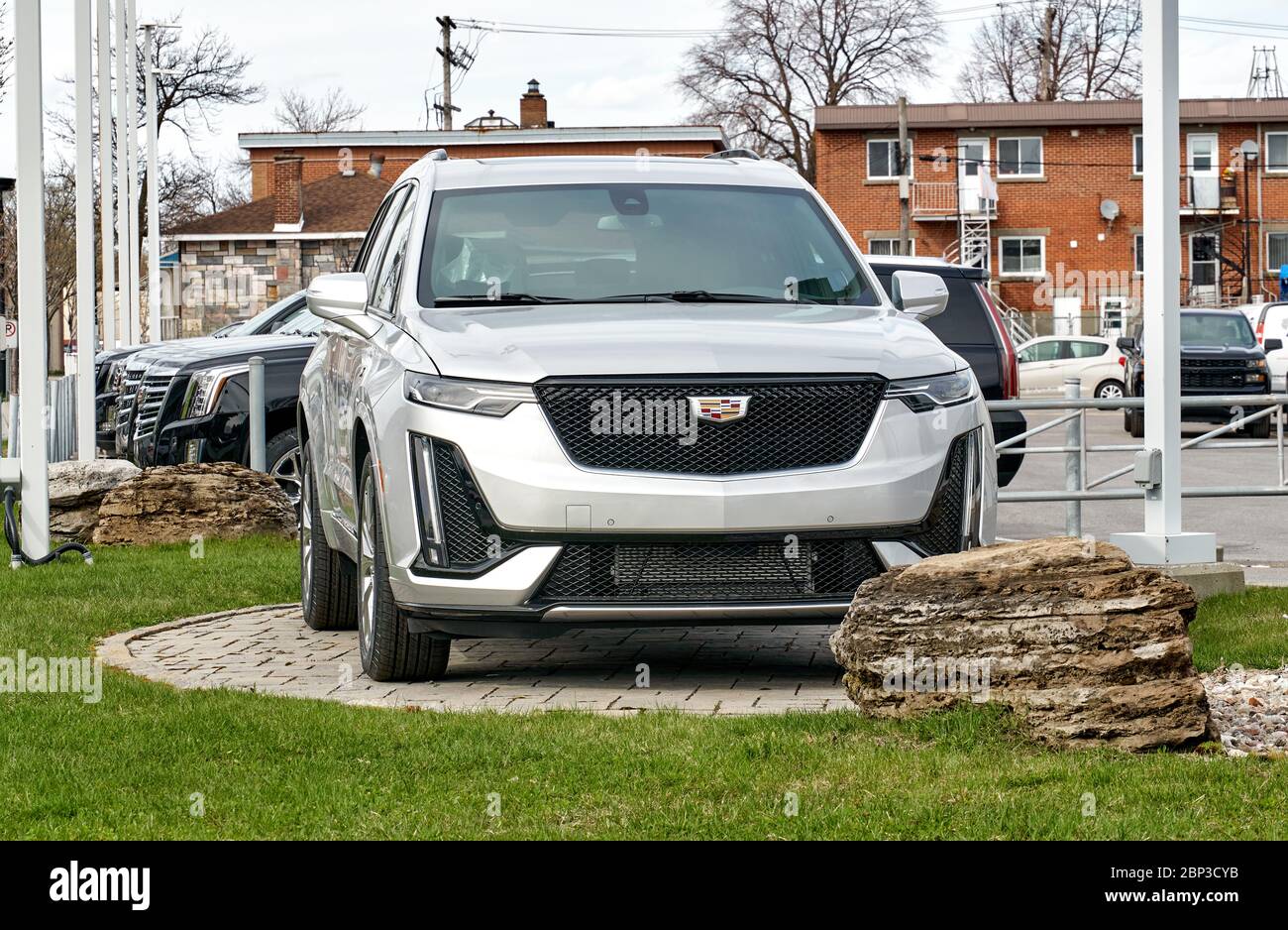 Montreal, Canada - 2 maggio 2020: Nuovo modello 2020 di Cadillac XT6 400. Cadillac è una divisione del produttore automobilistico americano General Motors Foto Stock