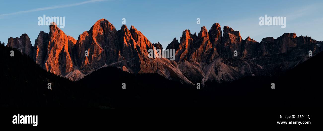 Dolomiti alba landcape naturale in Italia settentrionale Foto Stock