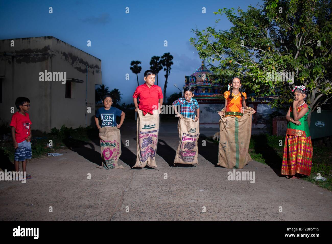 Tamilnadu, giochi di villaggio regionale Foto Stock