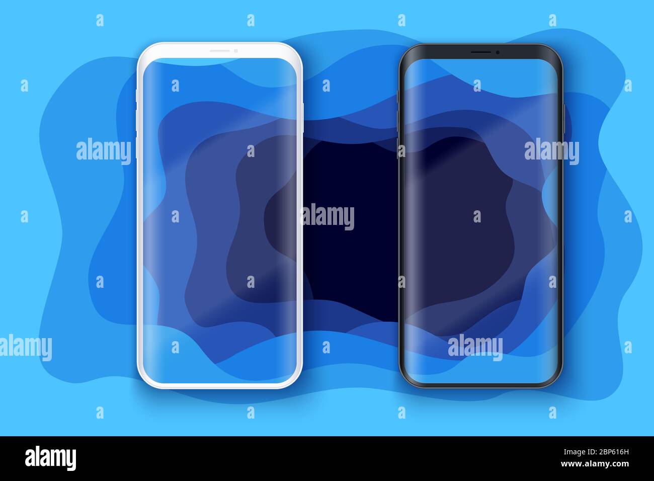 Presentazione del layout dello smartphone Illustrazione Vettoriale