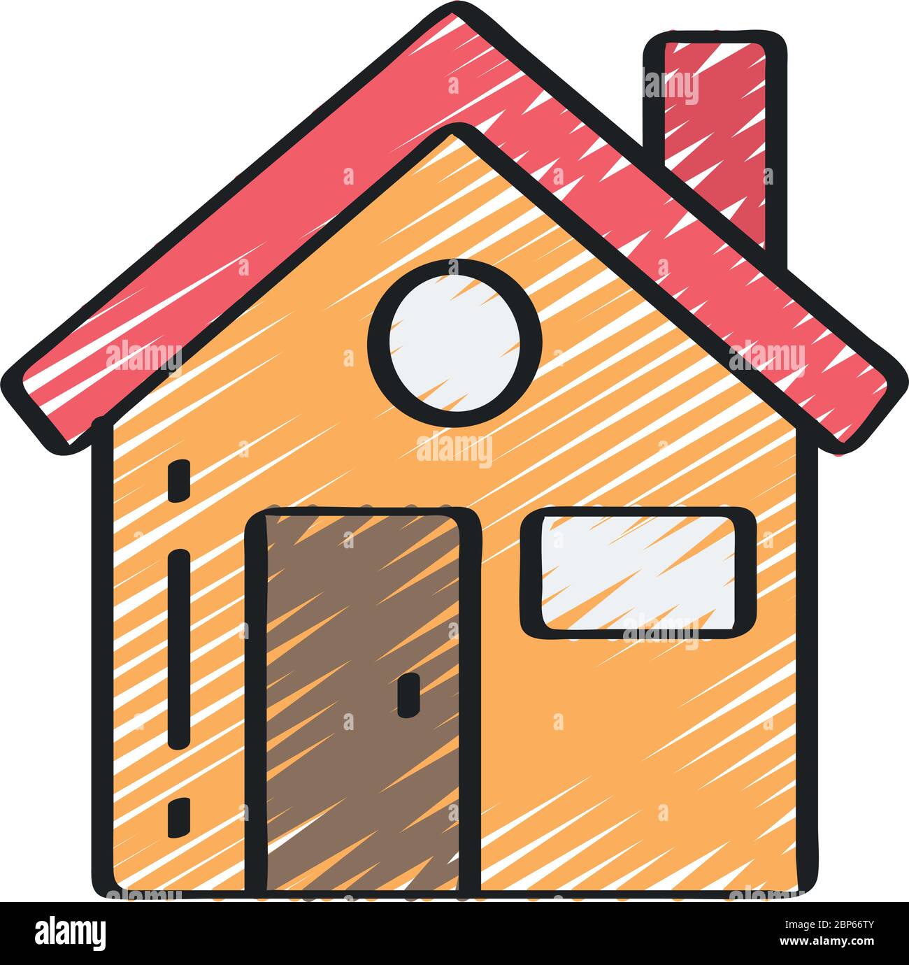 Icona di costruzione di una casa che rappresenta ‘Home’ Illustrazione Vettoriale