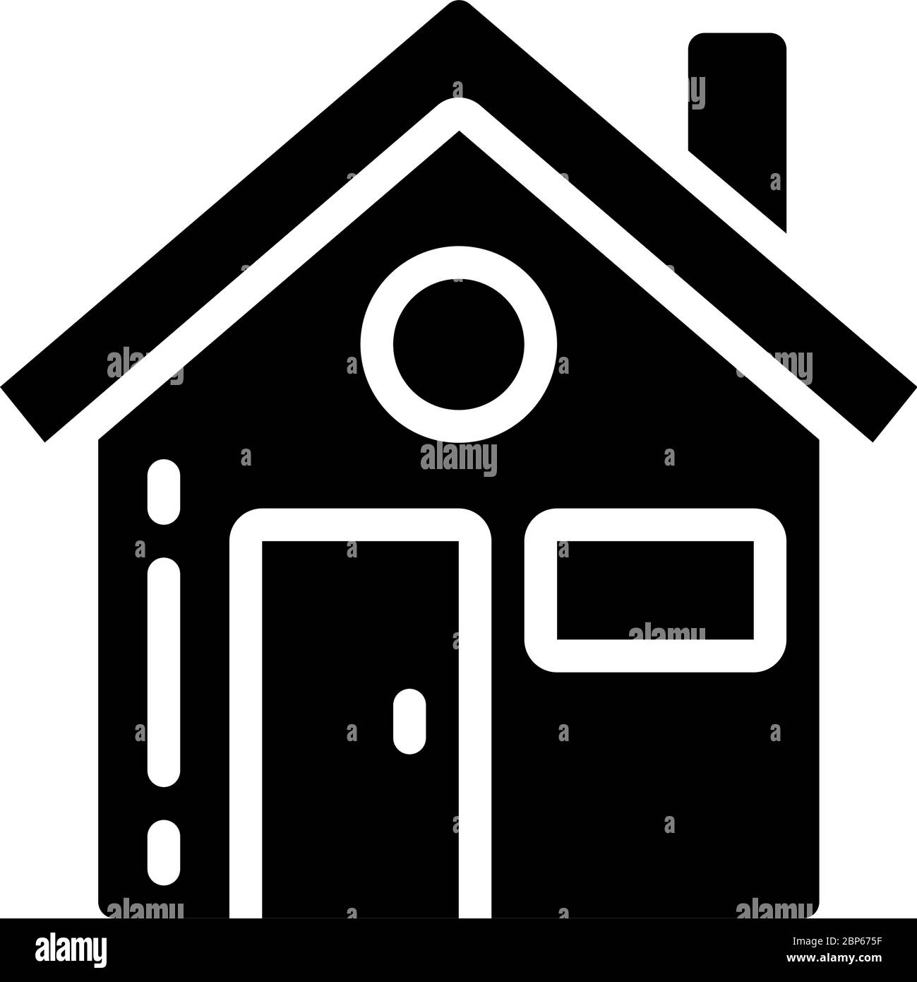 Icona di costruzione di una casa che rappresenta ‘Home’ Illustrazione Vettoriale