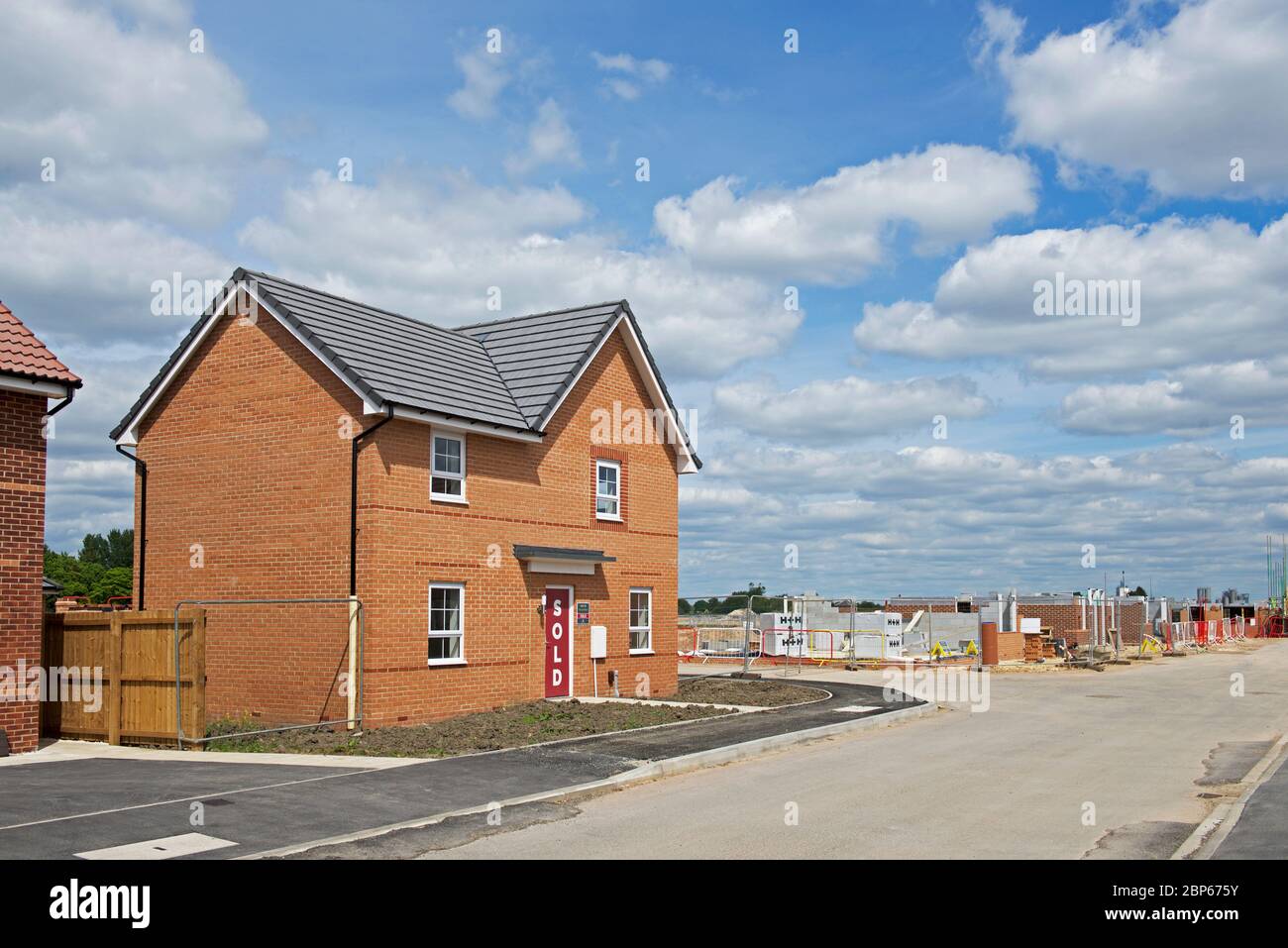 New Barratt case a Park Edge, Doncaster, South Yorkshire, Inghilterra Regno Unito Foto Stock