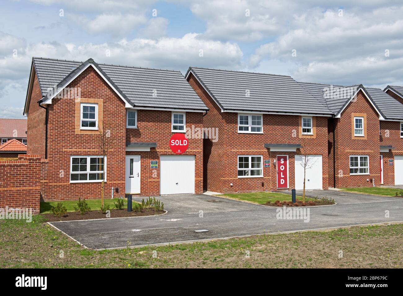 New Barratt case a Park Edge, Doncaster, South Yorkshire, Inghilterra Regno Unito Foto Stock