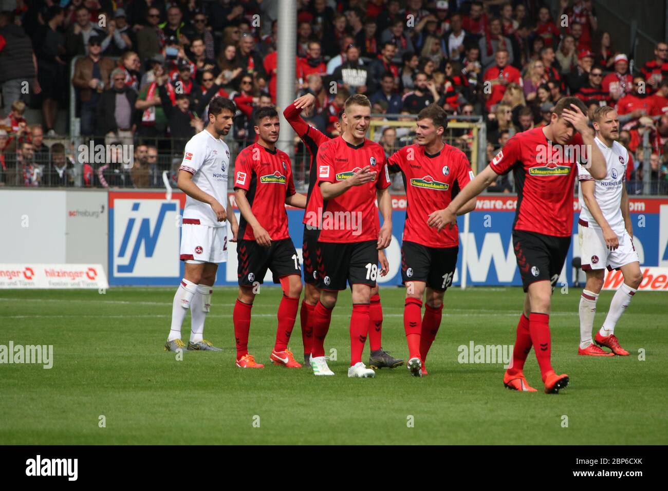 1° BL: 18-19:34. Sptg.-SC Freiburg vs 1. FC Norimberga Foto Stock